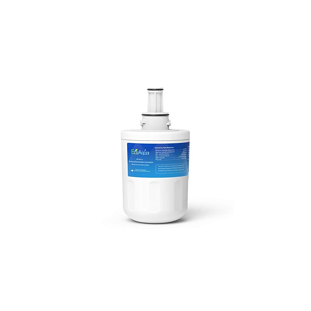 EcoAqua EFF-6011A Fridge Water Filter Compatible with Samsung DA29-00003G, HAFCU1/XAA, HAFIN2/EXP, DA97-06317A, DA29-00003A, DA29-00003B, APP100/