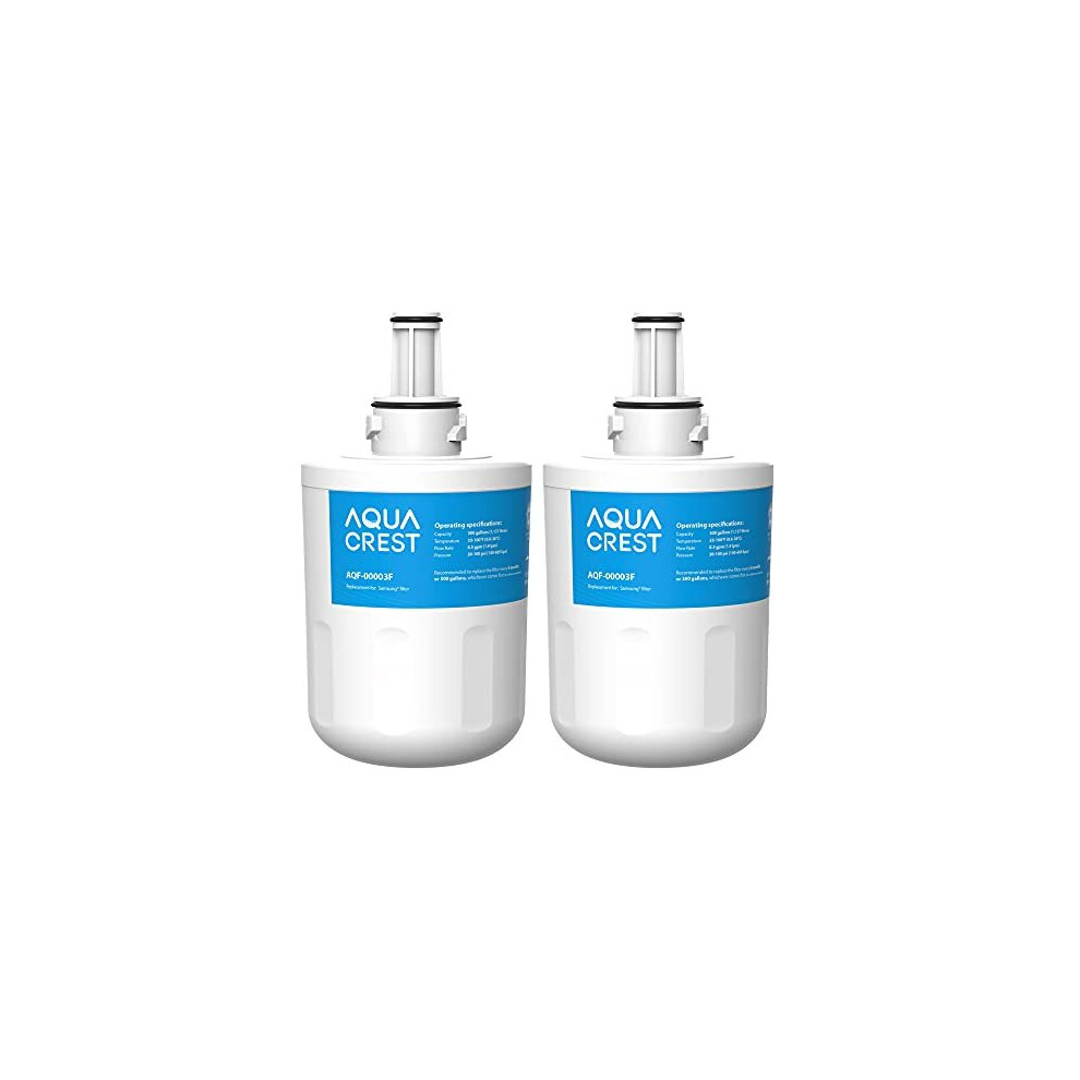 AQUA CREST DA29-00003F Fridge Water Filter, Compatible with Samsung Aqua Pure Plus DA29-00003F, HAFIN1, DA29-00003A, DA29-00003B, DA29-00003A-B,
