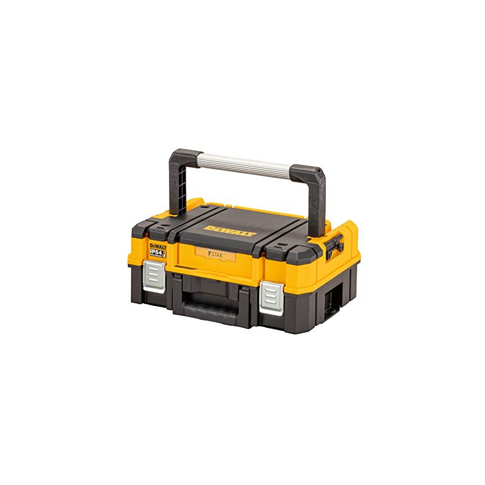 DEWALT , Black and Yellow TSTAK 2.0 Shallow Toolbox with Long Handle