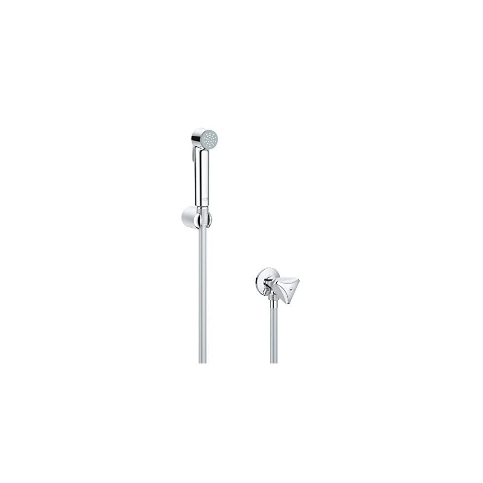 Grohe Tempesta F Trigger Spray 30Â Wall Holder Set with Shut-Off Valve 1Â Type of Jet, Pack of 1Â 26357000