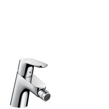 hansgrohe Focus bidet tap, push-open waste, chrome