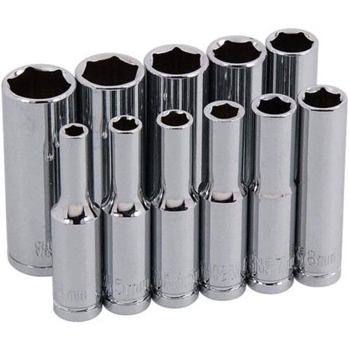 Neilsen 11 Piece 1/4" Drive Deep Socket Set on Holder