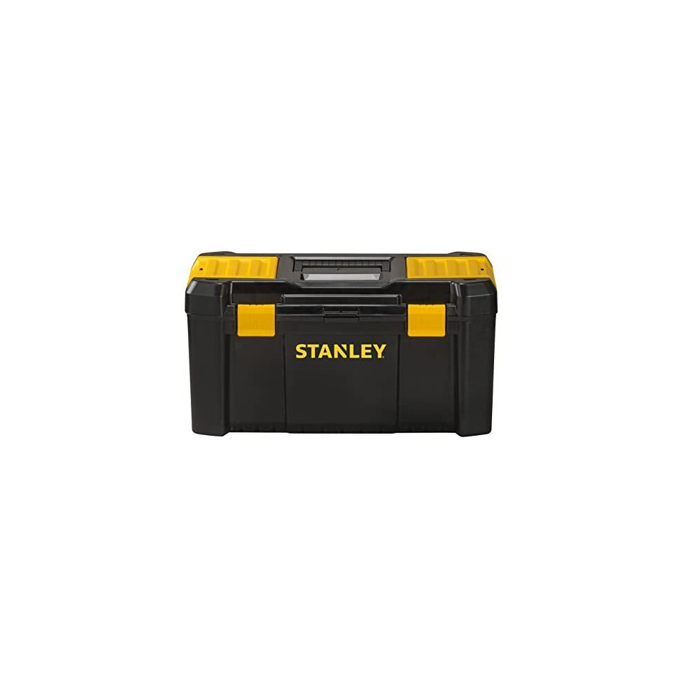 Stanley STST1-75520 Essential 19" Toolbox with Plastic Latches, Black/Yellow