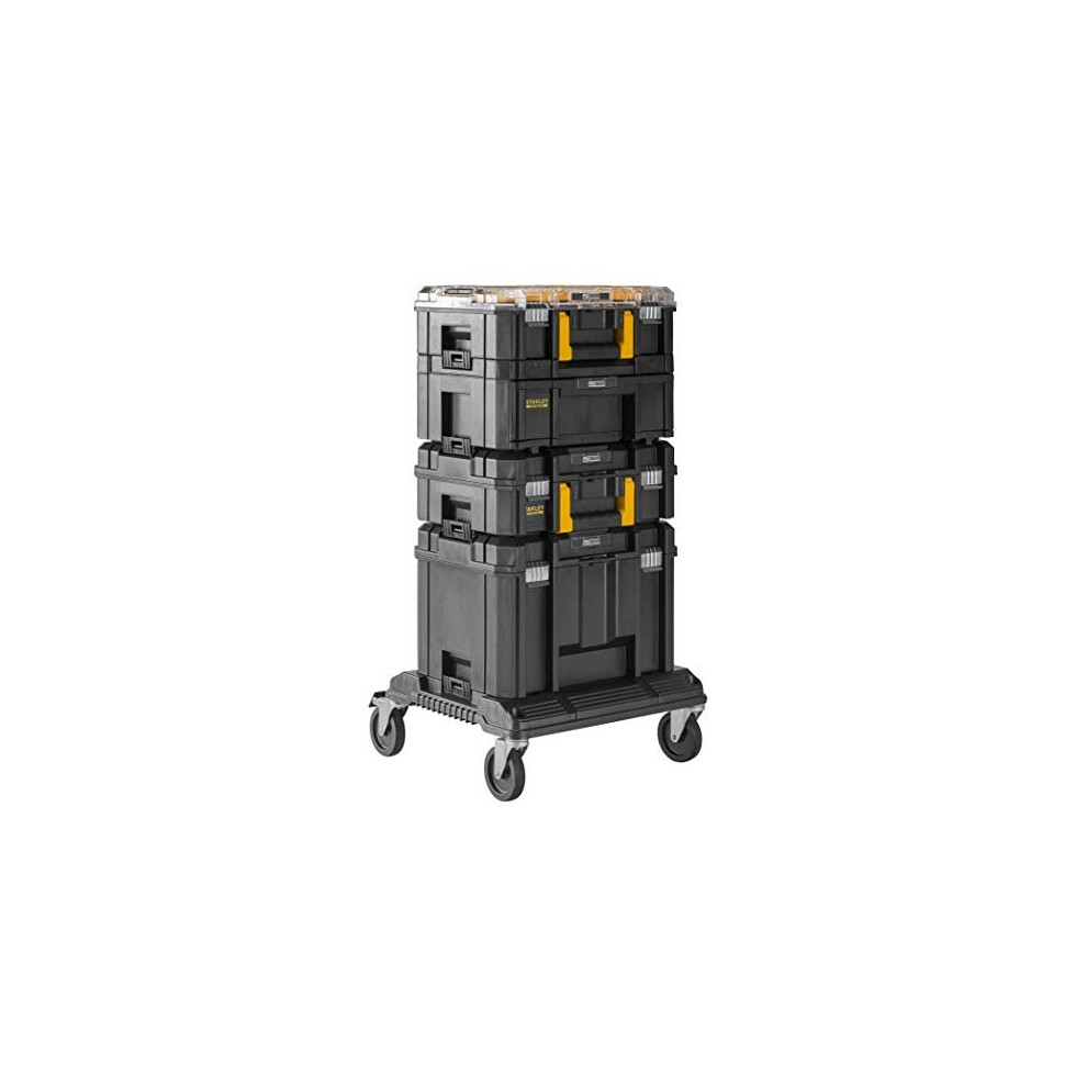 Stanley FMST1-80107 FatMax Pro-Stack Tool Tower (Consisting of Organiser, Drawer Box, Suitcase Box, Deep Box and Rolling Cart, Versatile, for All