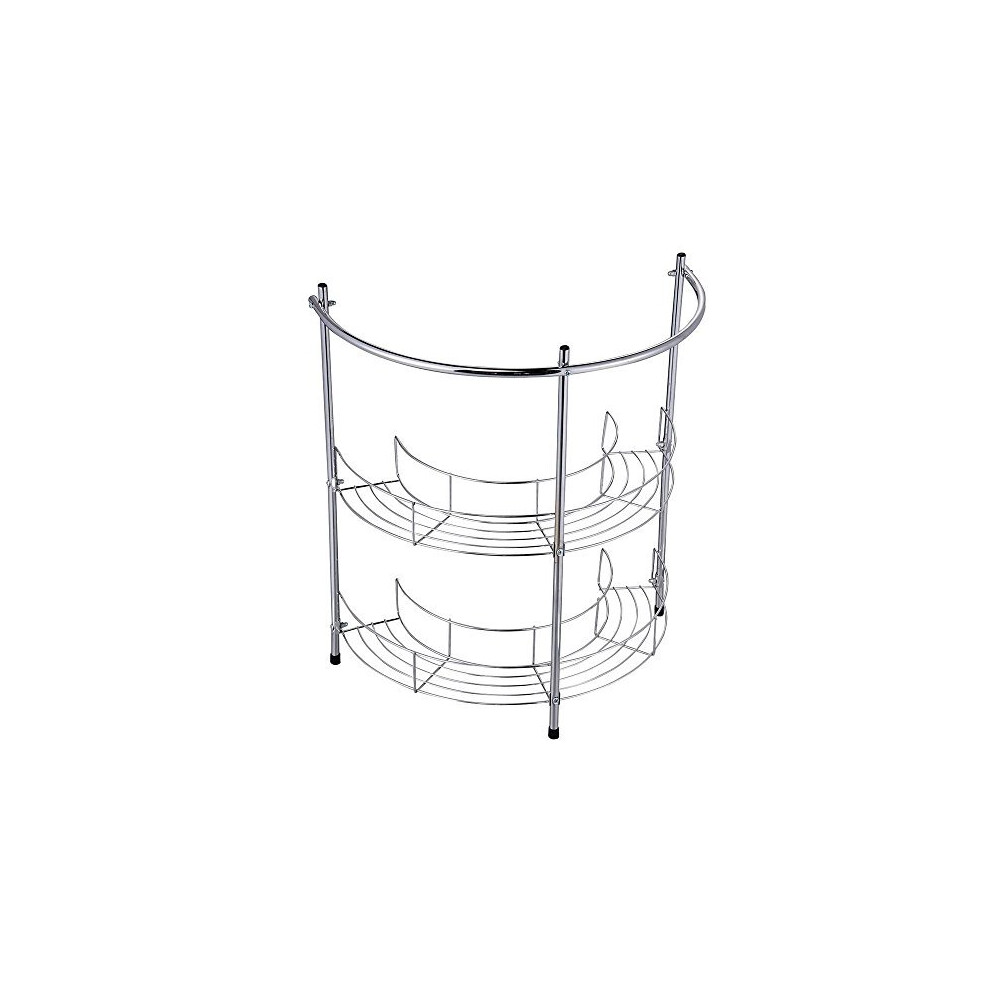 Pilot Imports Under Basin Chrome Bathroom 2 Tier Sink Storage Rack Unit Shelf & Towel Rail (UNDER SINK RACK)