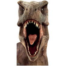 Star Cutouts Ltd SC1279 Official Jurassic World Tyrannosaurus (T-Rex) Dinosaur Stand-in 188cm Tall, Multi Colour