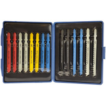14pc Jigsaw Blade Set T Shank Fitting Jig Saw Metal Plastic Wood Blades TE750