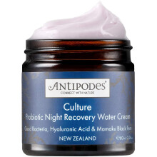 Antipodes Culture Probiotic Night Recovery Water Cream – Facial Moisturiser with Hyaluronic Acid Probiotics For Calm Clear Hydrated Skin – Dry