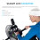 Air Rowing Machine for Home Use Foldable with Roller Wheels Compact Rower with Bluetooth 5