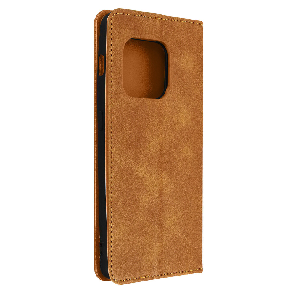 Folio case OnePlus 10 Pro Wallet Video Holder Magnetic Stripe brown