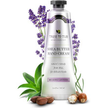 Tree To Tub, Sheabutter Feuchtigkeits-Handcreme Lotion, Nicht Fettend, Hydratierend für Trockene, Rissige Hände, Lavendel, 3,4 fl oz (100 ml)