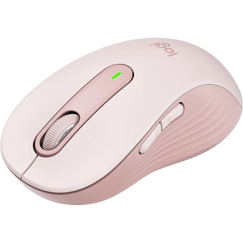 Logitech Mouse - Sem fio - Logitech - Signature M650 - Rosa - Destro