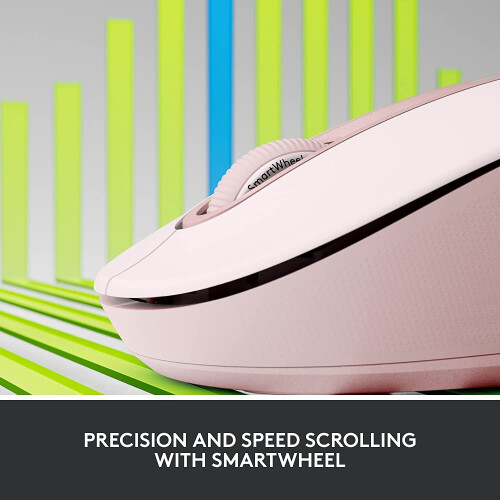 Logitech Mouse - Sem fio - Logitech - Signature M650 - Rosa - Destro 1