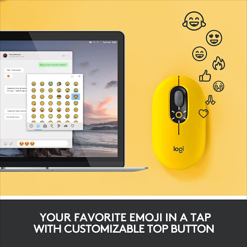 Logitech Logitech POP Mouse, Wireless Mouse with Customisable Emojis, SilentTouch Technology, Precision/Speed Scroll, Compact Design,... 2