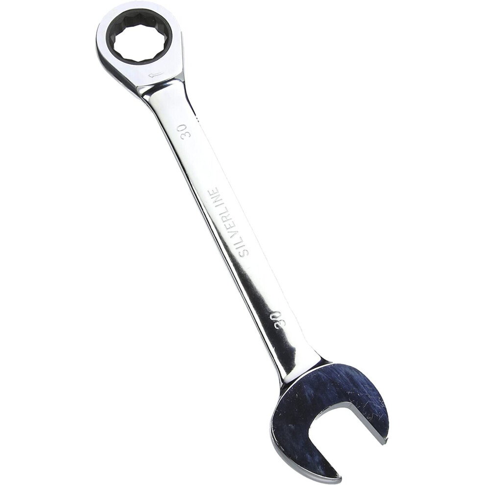 Silverline 571522 Fixed Head Ratchet Spanner, 30 Mm
