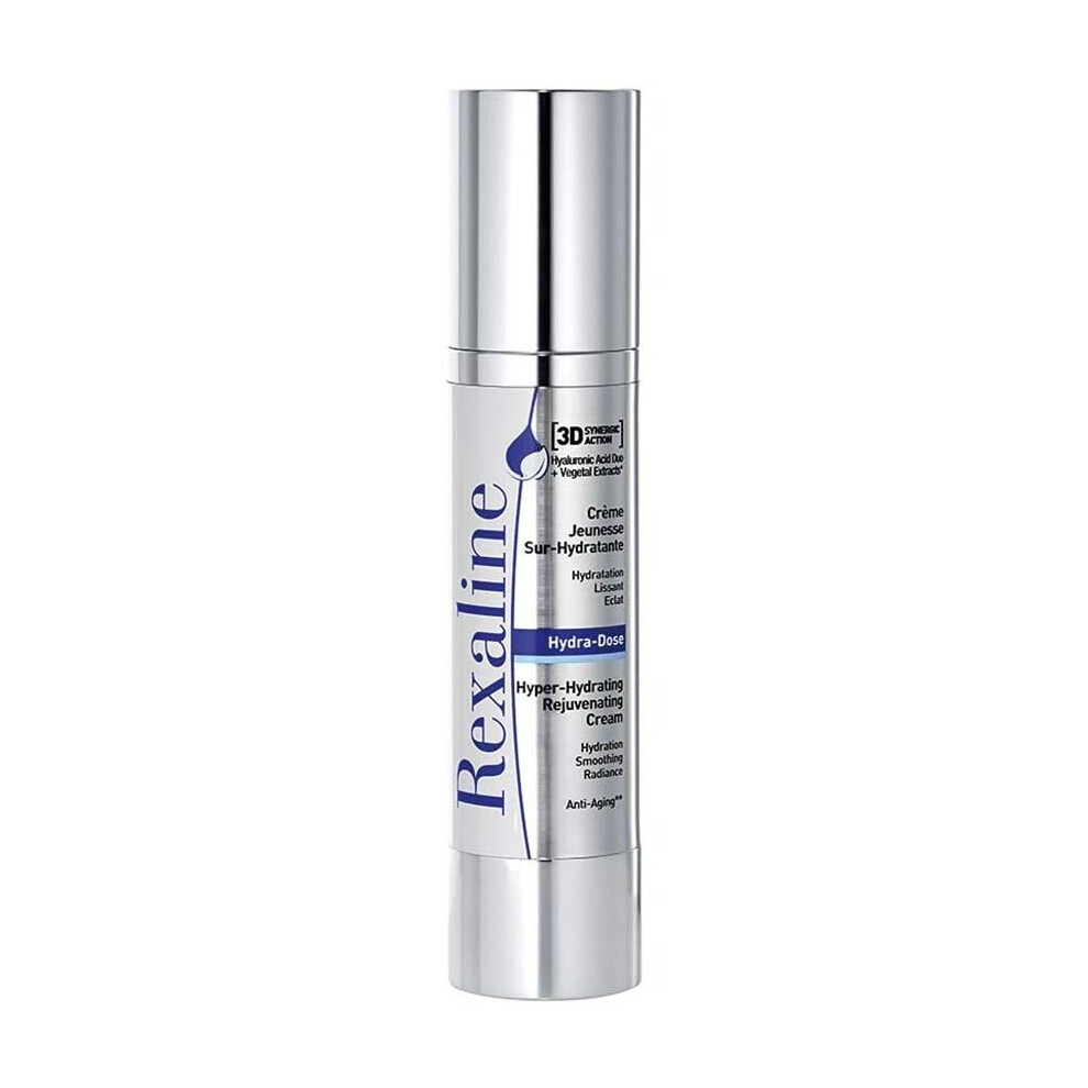 Rexaline Cream - Hydra-Dose - Hyper-Hydrating Rejuvenating - Anti Wrinkle With Hyaluronic Acid - Anti Aging Facial Care - Day And Night