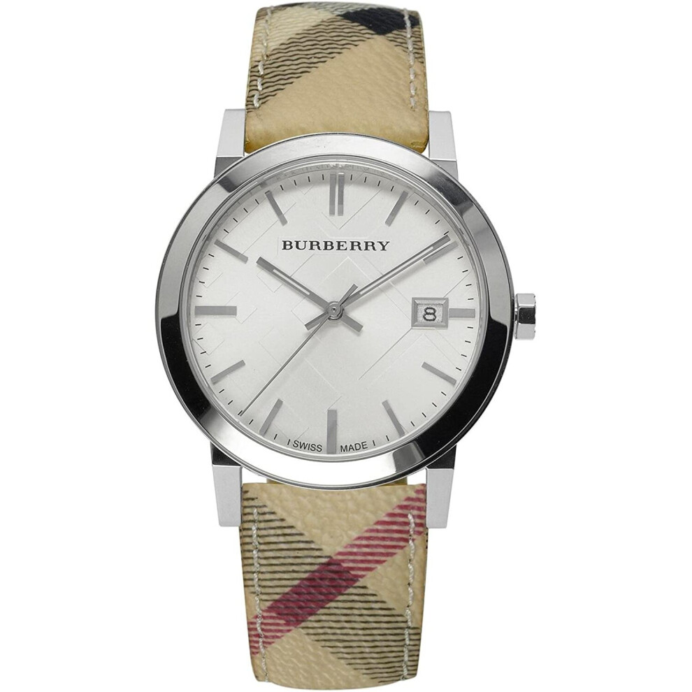 Burberry BU9025 - Orologio Da Donna, Cinturino In Pelle, Striscia-image