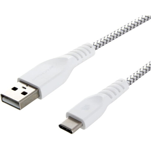 Techgear TECHGEAR Extra Long 2m / 6.5 Ft STRONG High Durability Braided USB C Charging & Data Sync Cable for USB Type-C Devices Compatible with Apple iPad Pro 1