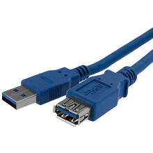StarTech.com 1m Blue SuperSpeed USB 3.0 Extension Cable A to A - Male to Female USB 3 Extension Cable Cord 1 m (USB3SEXT1M)