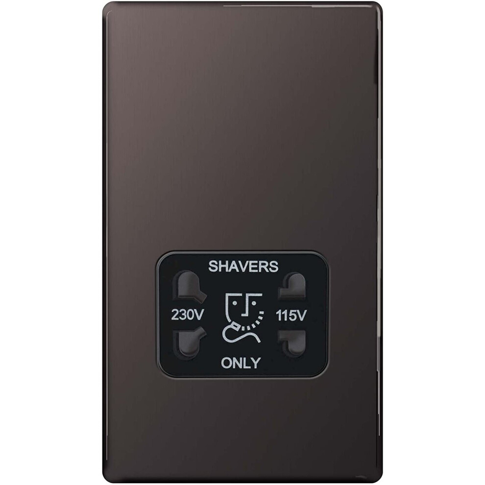 Bg Screwless Flatplate Fbn20b Shaver Unit 115/230V (Black Nickel) 5050765007078