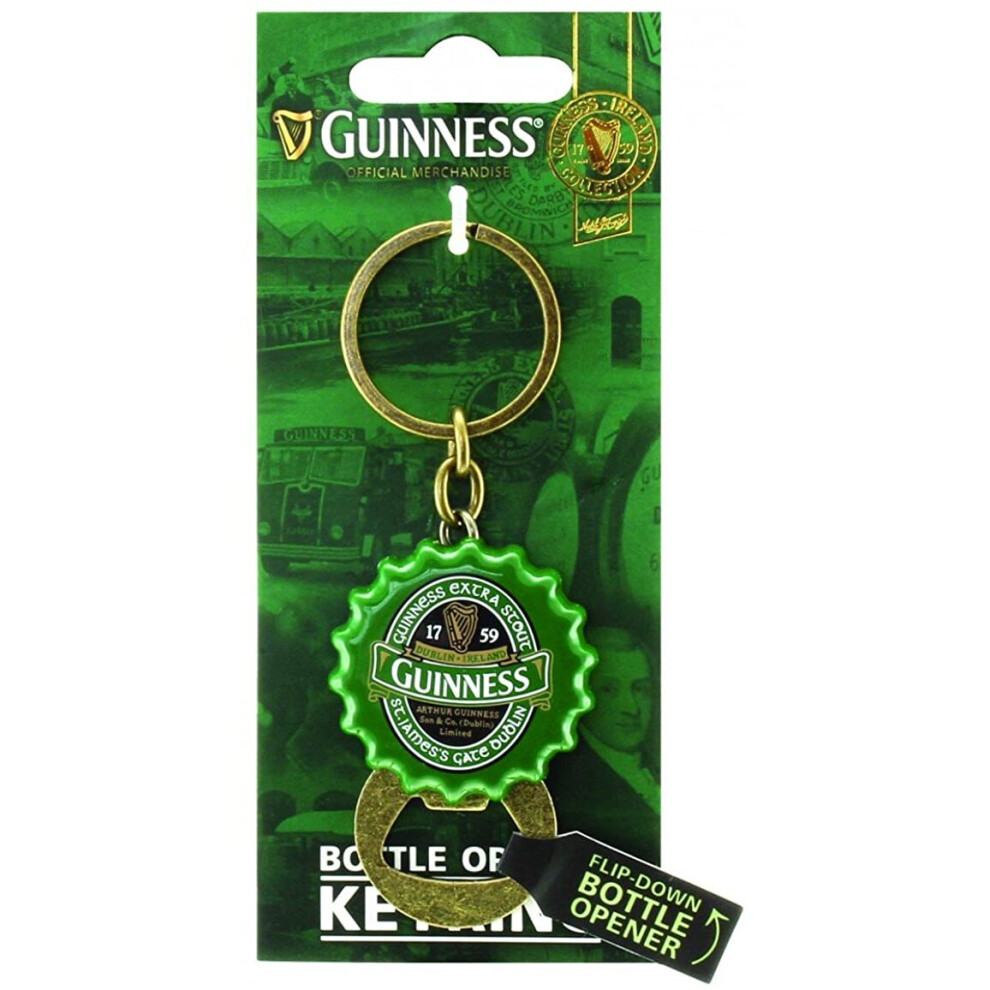 Guinness® Green Collection Flip Down Bottle Opener Keyring