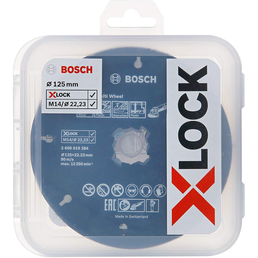 Bosch Professional 2608619374 5-Piece X-LOCK Cutting Discs Set (Stainless Steel, Metal, Ø 125 mm, Accessories for Angle Grinders)