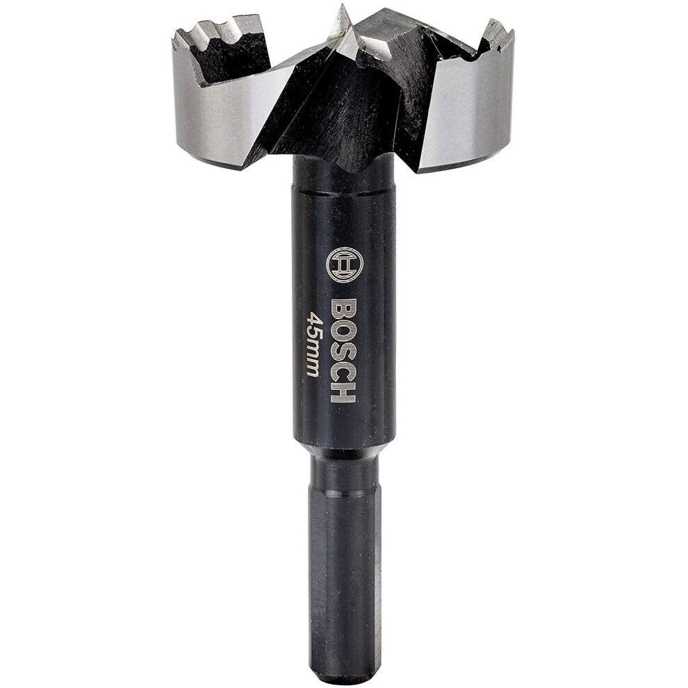 Bosch Professional 2608577020 Forstner Bit (For Wood, Ã 45 Mm, Length 90 Mm, Drill Accessories), Silver/Black 3165140858106
