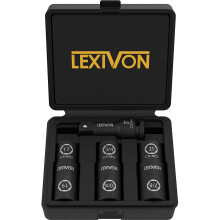 LEXIVON 1/2-Inch Impact Socket Set, 6 Total Lug Nut Size | Innovative Flip Socket Design Cover Most Commonly Inch & Metric Used Sizes | Cr-Mo Steel =