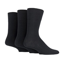 3x paar Heren Effen Gentle Grip Niet-Elastische Sokken/UK 6-11 Eur 39-45