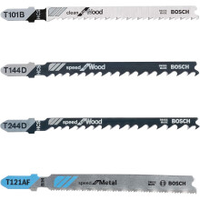 Bosch 2607010904"Tough Box" Jigsaw Blade-Set with Single Lug Shank, 0 V, Black/Silver, Set of 40 Piece