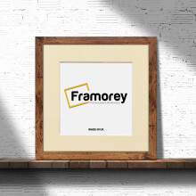 (Rustic Oak With Ivory Mount, 8x8 Pic (10x10 Frame)) Square Size Rustic Oak Picture Frame Photo Frames With Multicolored Mount Flat Wooden Poster Frames