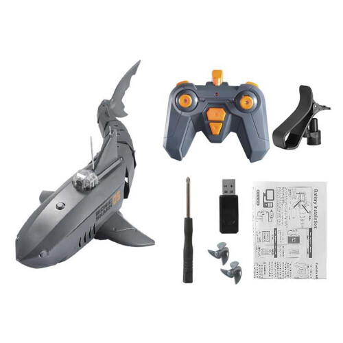 Electric RC Speedboat Simulation Shark Toy Racing Boat  Remote Control 1