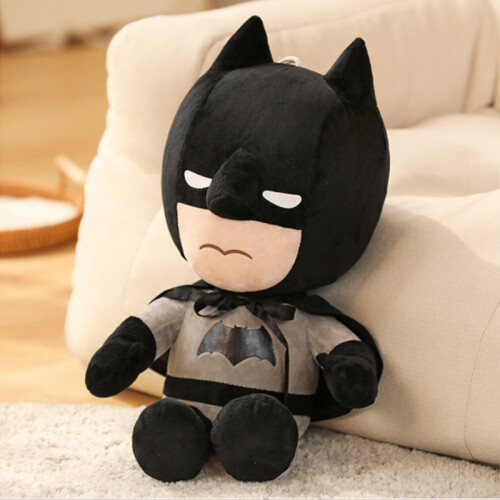 Black 35cm Batman Plush Toys Stuffed Soft Dolls