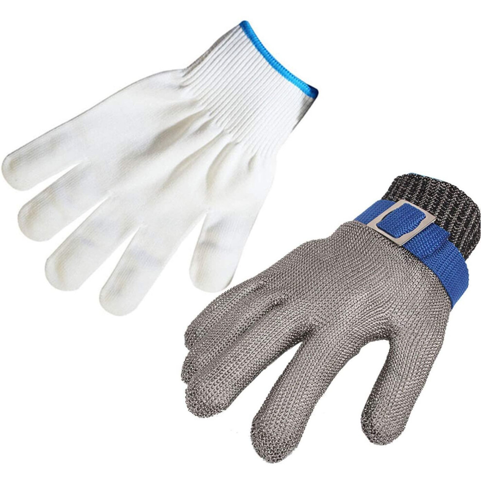 Photos - Safety Equipment ThreeH Protective Gloves for Cutting Chopping Slicing Meat Processing Stainless Steel Cut Resistant Gloves GL09 L(One Glove)