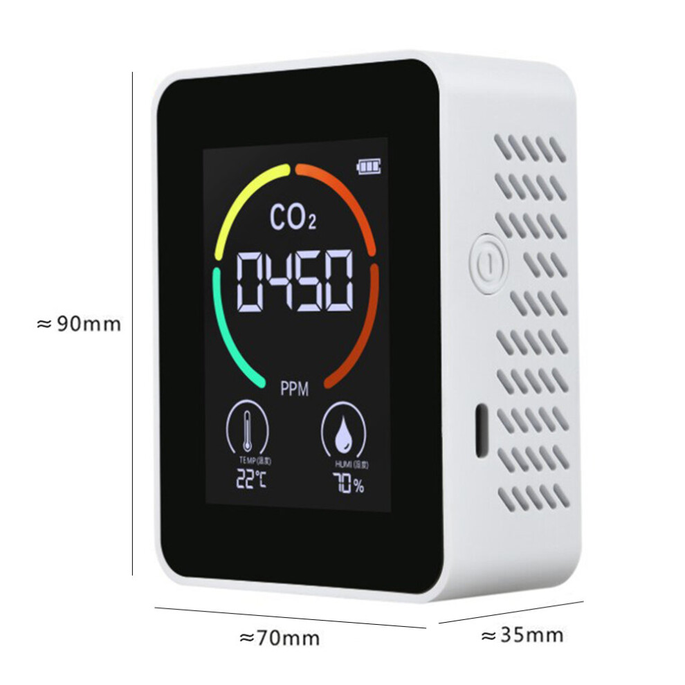 (white) Air Quality Carbon Dioxide Tester