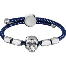 Bracelet - POLICE JEWELS - KONSO PJ.26554BLN02 - Bleu - Argent - Acier inoxydable