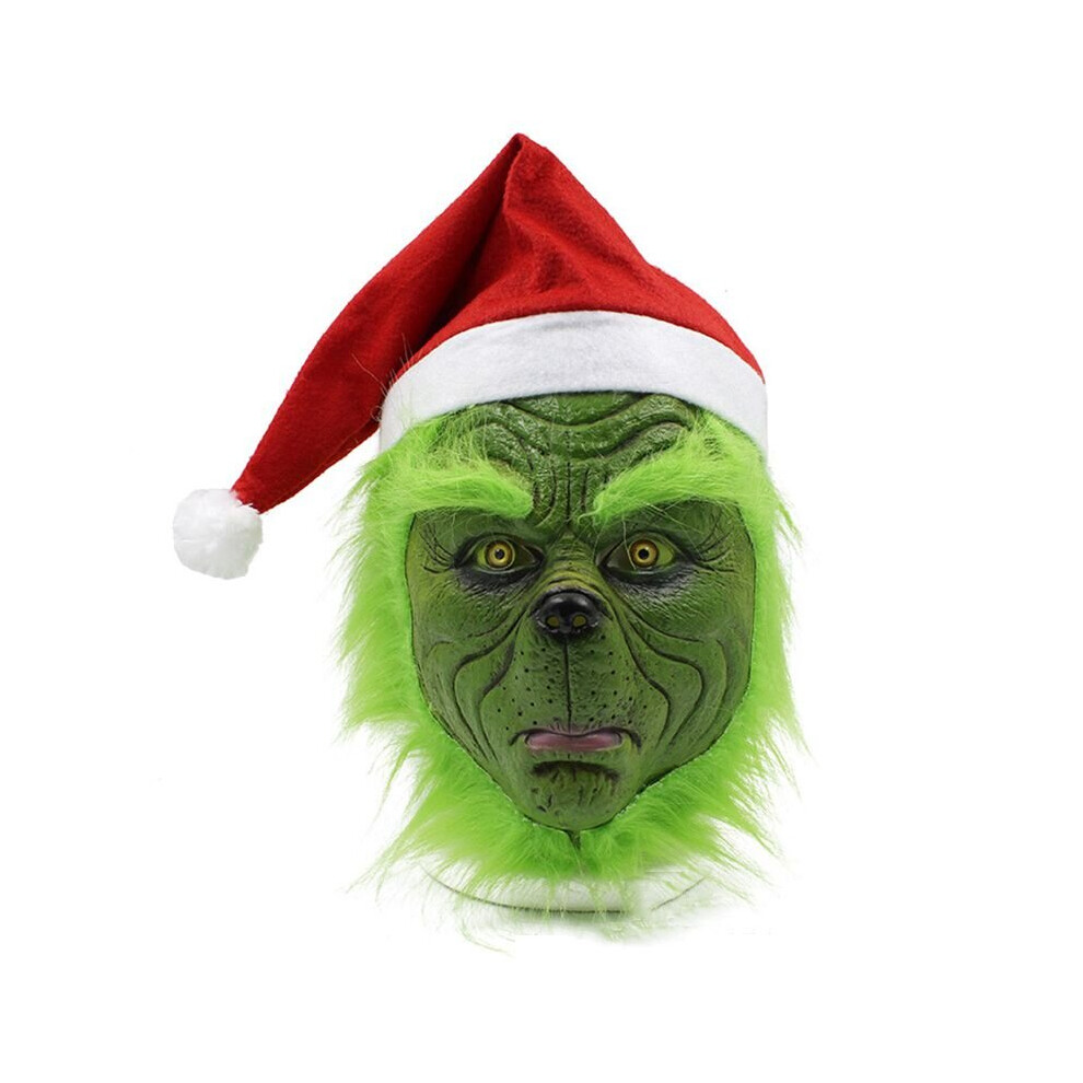 (Mask, One Size) Grinch Santa Cosplay Costume Christmas Suit Halloween Set Not,Specified