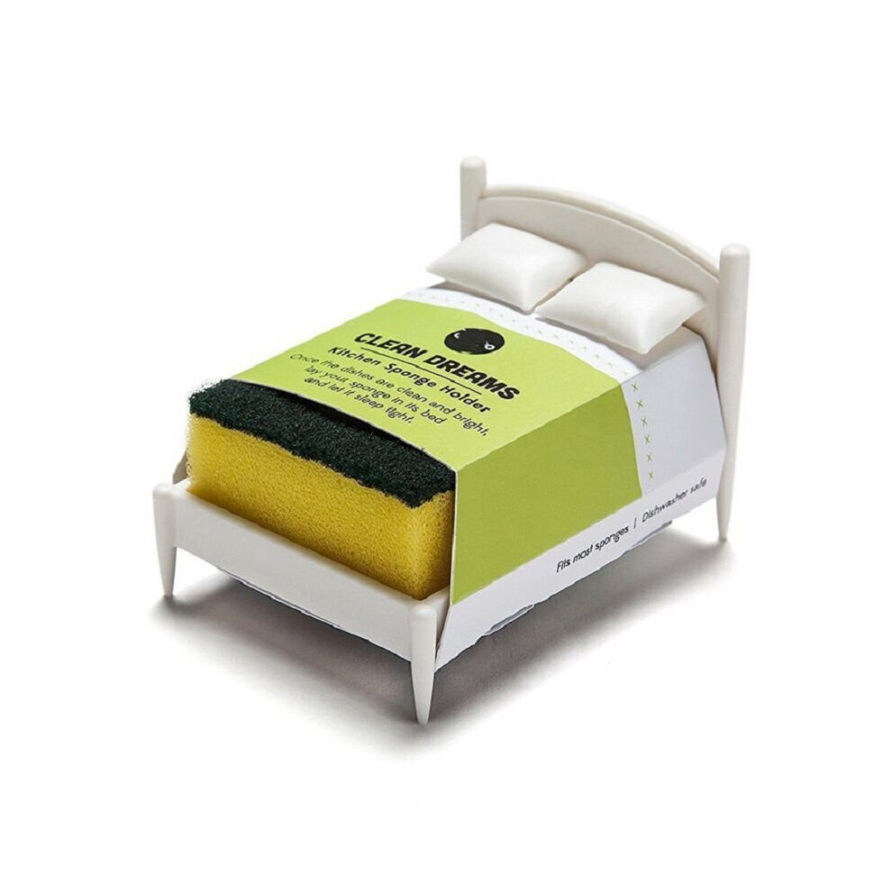 (1*Rack+1*Sponge) Kitchen Sponge Holder Sponge Bed Shelf Sink Storage Rack