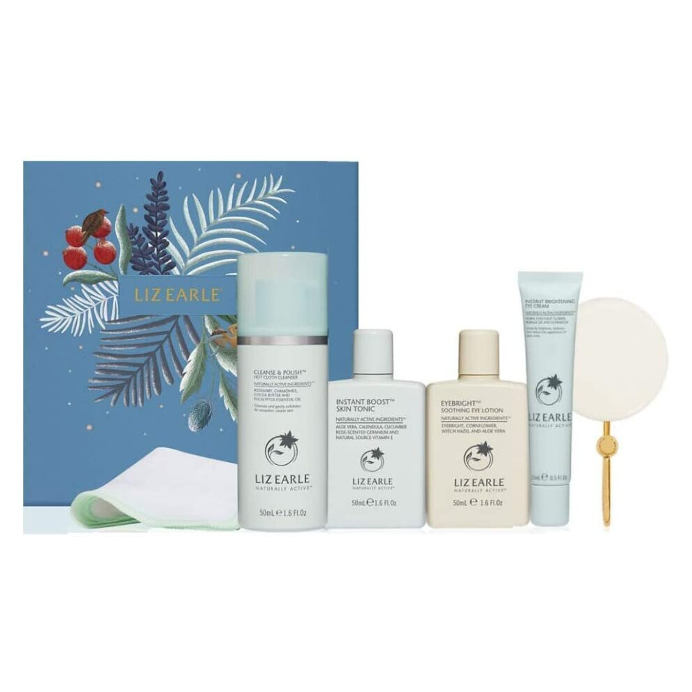 Liz Earle Brighter Every Day Collection Christmas Kit Gift Set For Brightening More Youthful Radiance Glow With Complete Essentials Bundle For