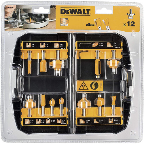 DeWalt DEWALT 12-osainen jyrsinsarja 1