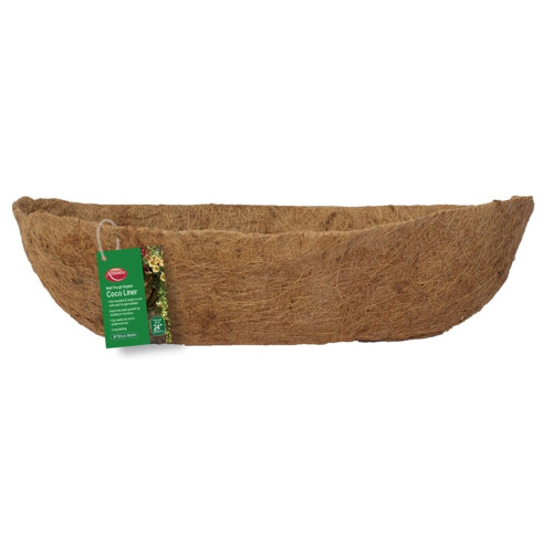 Natural Wall Trough Planter Basket Coco Liner 24 Inch 1