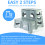 Folding 2-Step Stool | H45xW51xD53cm | Easylife Group 5