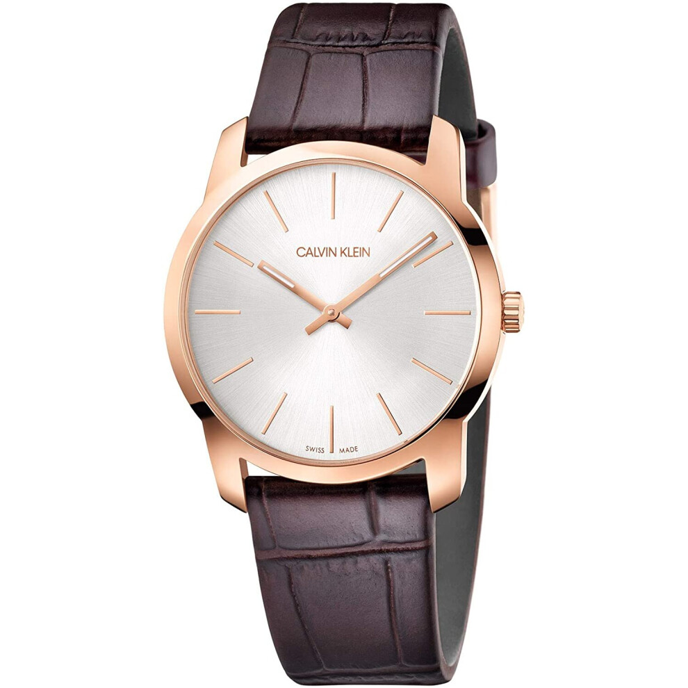Calvin Klein Unisex Adult Analogue-Digital Quartz Watch with Leather Strap K2G226G6