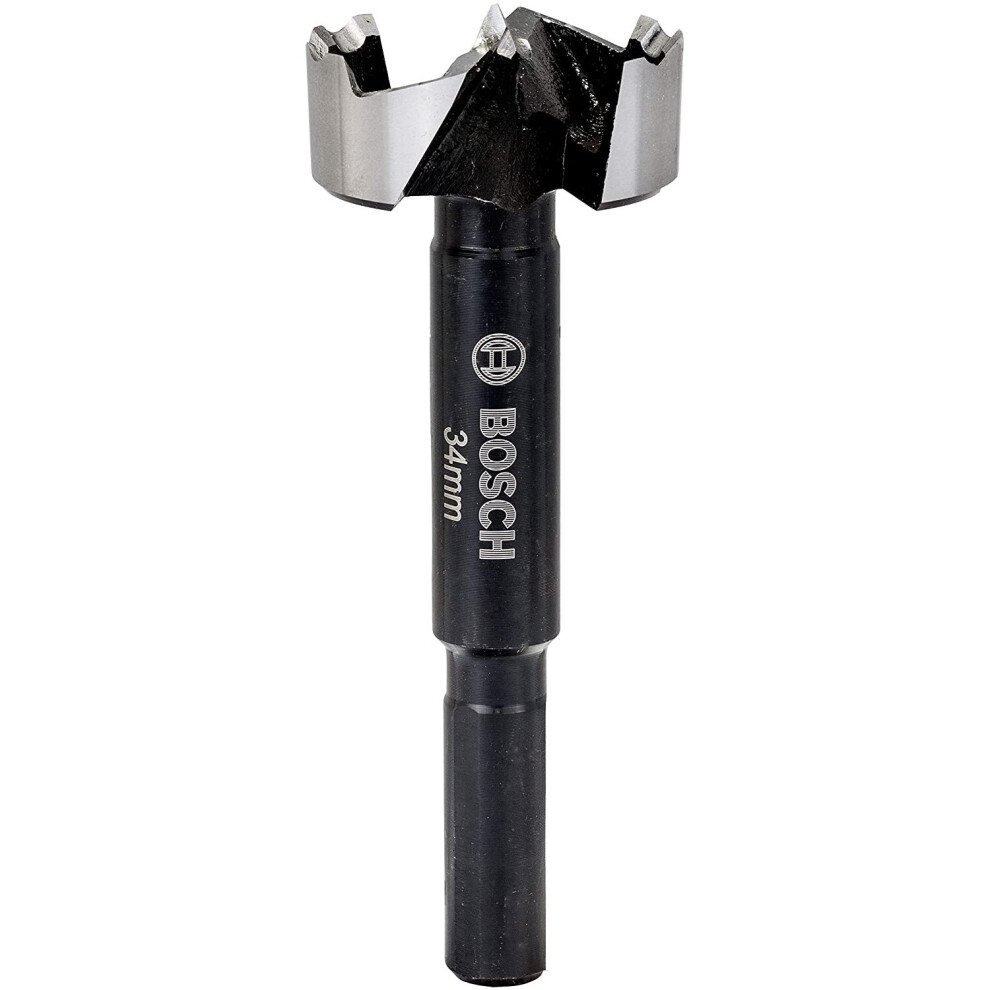 Bosch Professional 2608577015 Forstner Bit (For Wood, Ã 34 Mm, Length 90 Mm, Drill Accessories), Silver/Black 3165140858052