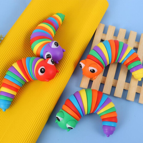 Anti Anxiety Kids Fidget 3D Finger Slug Caterpillar Stretch Sensory Stress Toy