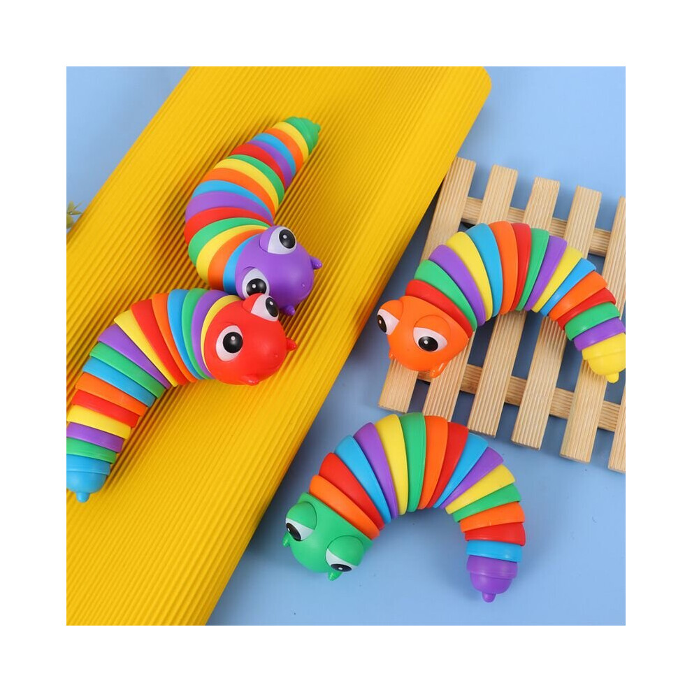 Anti Anxiety Kids Fidget 3D Finger Slug Caterpillar Stretch Sensory Stress Toy