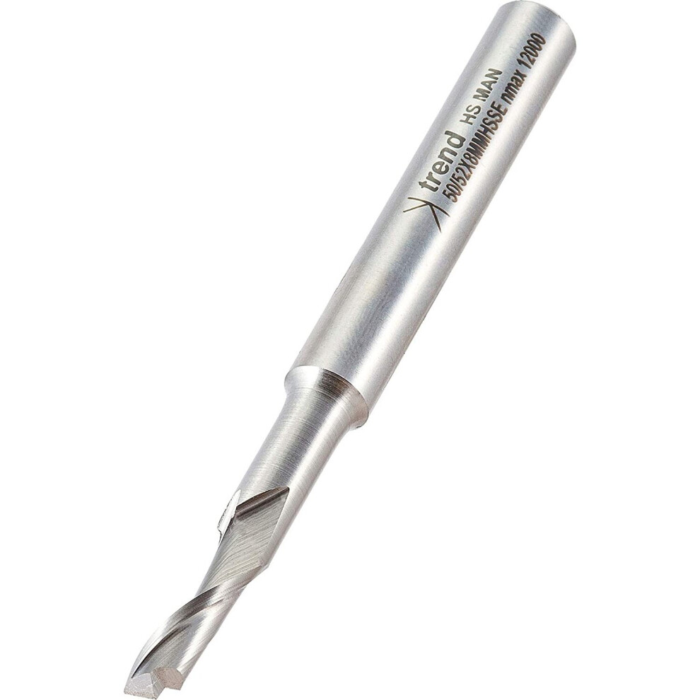 Trend 50/52X8MMHSSE Professional 8mm Shank Single Flute Aluminium Router Cutter Bit-50/52X8NMMHSSSE-Diameter 6mm 14mm & 34mm Overall Cutting Length