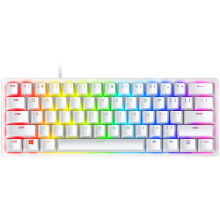 Razer Huntsman Mini Mercury Mercury Ed. (Red Switch) - Compact Gaming Keyboard (Compact 60 Percent Keyboard with Linear Opto-Mechanical Switches, PBT