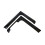 2X Wind Rain Sun Smoke Deflectors Black L Shape For Iveco Euro Cargo 02-08 1