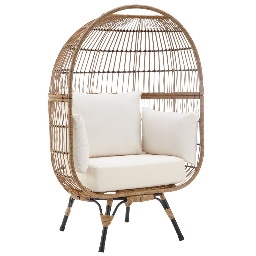 Luxury Rattan Cocoon Egg Chair - Teardrop Opening